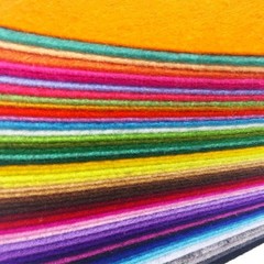 High-Quality 1mm Felt Fabric Sheets – 48 Assorted Colors for Creative Projects