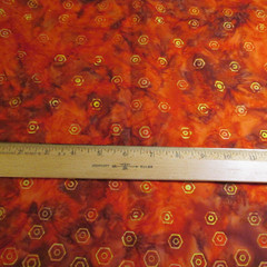 HONEYCOMB Yellow Orange Cotton Fabric Geometric Pattern 1yd x 42