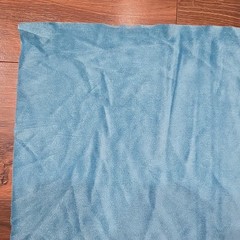 Vintage 63″x45″ Blue Solid Velvet Rectangular Solid Pattern, Blue Color