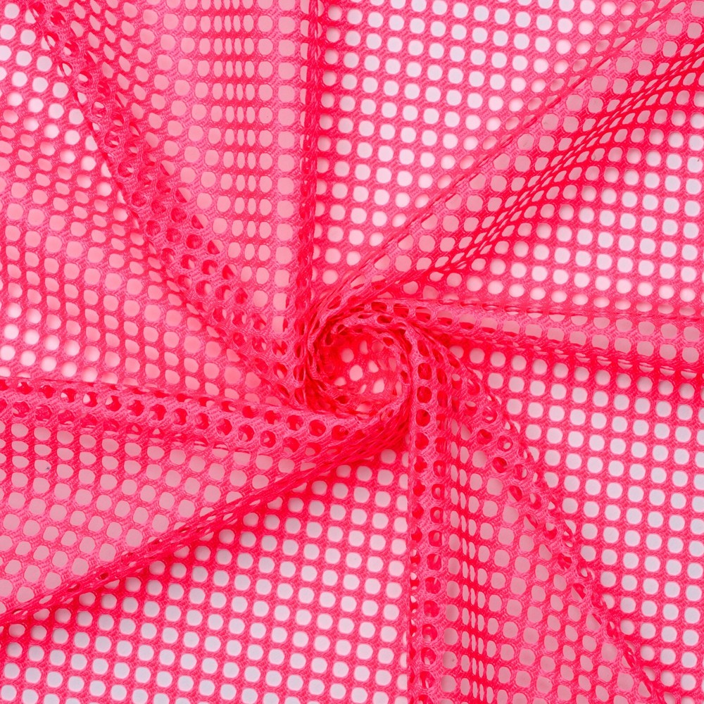 Neon Pink King Mesh Athletic Uniform Jersey Fabric – 60″ Wide – Large Holes