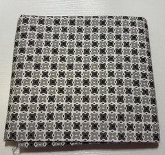 Gray/White Fabric – Repeating Geometric Mosaic Tile Pattern – 1 Yard
