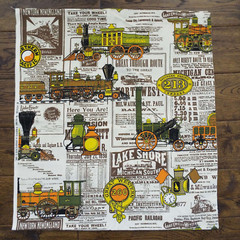 House N’ Home Fabric & Draperies American Steam Train Fabric Tote/Pillow Case