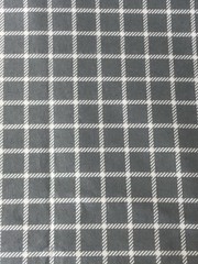 2-YARDS Gray/White Windowpane Plaid Cotton Flannel Fabric 45″