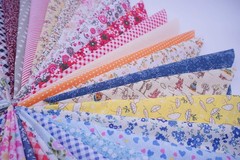 Phantomon 50pcs Cotton Fabric Craft Precut Square 10Inch x 10Inch, Assorted