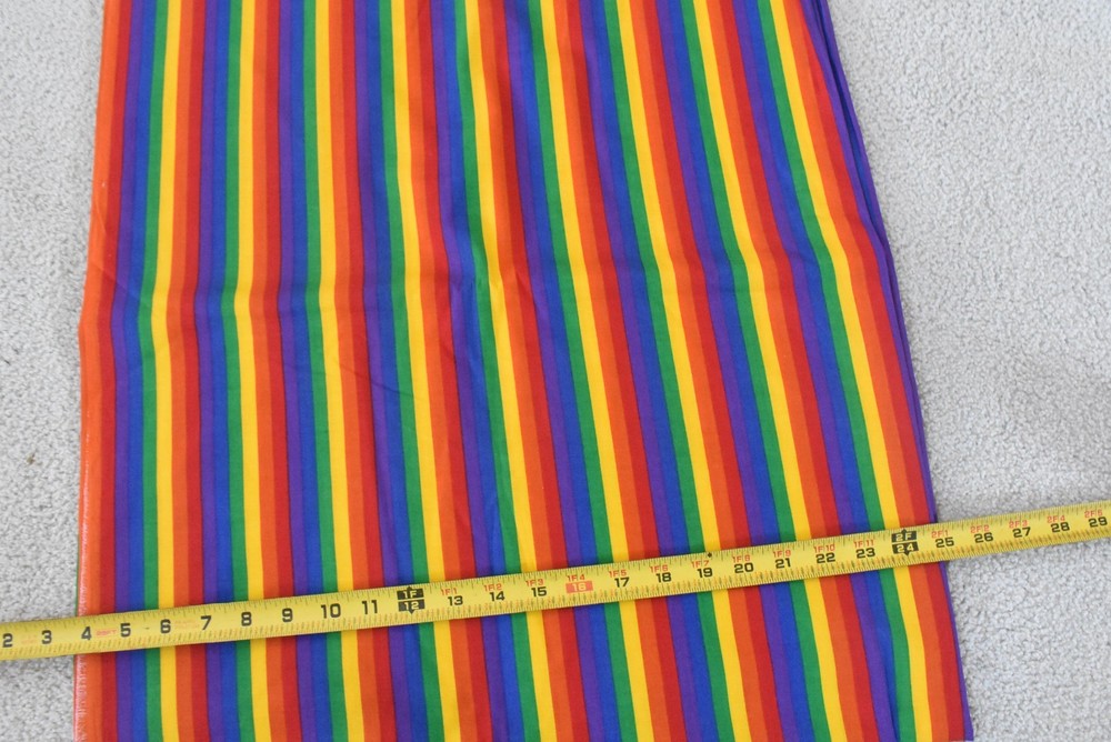 By 1/2 Yd, Vintage, Bright Rainbow-Striped Quilt Cotton, V933