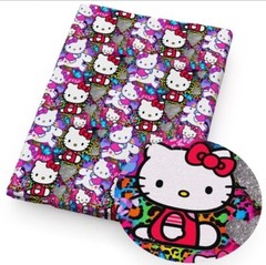 Kitty FAUX LEATHER SHEET 8″ X 12″ Unicorn 1252019 Rainbow Leopard LITCHI TEXTURE