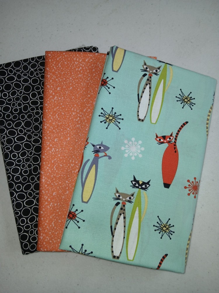 Lot of 3 yards Focus Light Dark for Fabric Cafe patterns FREE SHIP, cotton