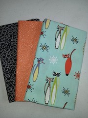 Lot of 3 yards Focus Light Dark for Fabric Cafe patterns FREE SHIP, cotton