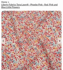 Liberty Of London Tana Phoebe Lawn Fabric 2 Yards Sewing