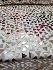 Mirror Glass Fabric Lace Sold By The Yard For Dress Prom Bridal Quinceañera Gown