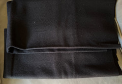 Solid Black Wool Remnant 30″ x 54″ Great for Felting