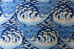 KRAVAT CURTAIN/UPHOLSTERY FABRIC DESIGN Kaiyou 12 METRES INDIGO/BLUE VELVET