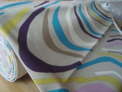 IKEA MALIN VAG Fabric Multicolor Lilac Lines Cotton per Yard IKEA Textiles NEW
