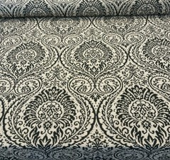 Waverly High Note Ink Black Linen Fabric By the Yard