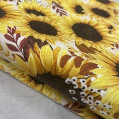 Brother Sister Design Studio Cotton Fabric Sun Flowers 3 Yards 23″ x 45″ New