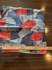 1960s Vtg Patchwork Jeans Denim Patchwork Linen Fabric 45×46” AMAZING Quality