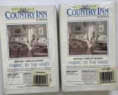 Vintage fabric Country Inn by Stevens prepackaged fabric 3 @ 45 x 108 & valance
