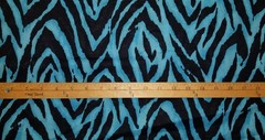 BTHY (18″x43″) Blue/Black Animal Zebra Print New Cotton fabric