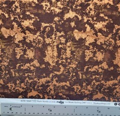 2 YRDS Mark Hordyszynski Fabric Blank Quilting Cotton Metallic COPPER 2007