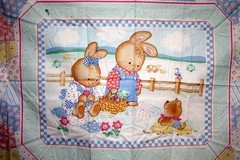 PATCHWORK PICNIC CRIB QUILT PANEL FROM SPRINGS – 100% COTTON FABRIC