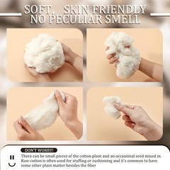 Organic Cotton Stuffing 1000g – Soft Filler for Crafts