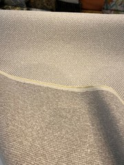 Mascot Bisque Cream Textured Chenille Upholstery Fabric By The Yard