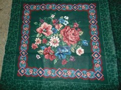 Cranston Printworks Pillow Panels Floral Green Pink White Cotton