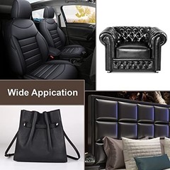 Faux Leather Fabric 54×72 Inches 1.2mm Thick PU Vinyl Upholstery by Yard for