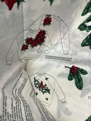 Christmas Cut Outs Greenery Wearable Art Applique Fabric Panel VIP Cranston NOS
