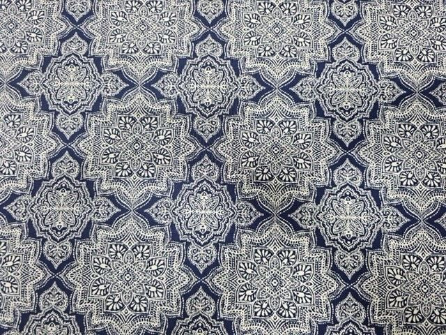 Charlotte – D1433 / Color Indigo Mandala – 4.25 yards