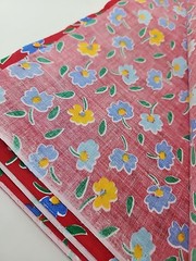 44″ X 4.5yds Red Multicolor Floral Flowers Cotton Sewing Craft Quilting Fabric