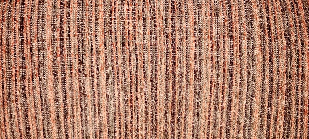 5.8 yards Orange, Brown, Redish Woven Textured Upholstery Fabric
