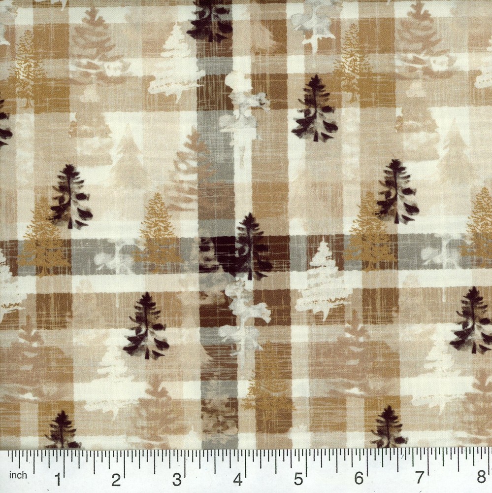 Tartan Trees Brown Check #B2-1-7 BTY