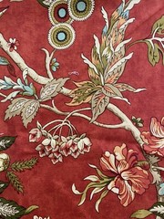 Curtain Decorator Fabric 50” Wide X 75” Long Orange Gold Green Tan Blue