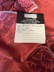 4 Fabric samples Damask Moire Coral & Reds Designer 26×26 upholstery Schneider