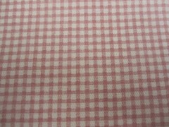 vtg Cotton Woven Fabric Lt Pink Mauve White Tiny Checks Gingham 35″x34″