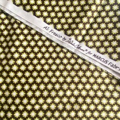 Al Fresco Small Print Fabric Brown Cotton 32×44