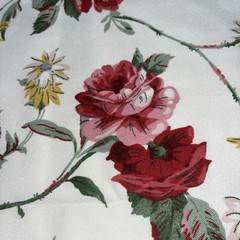 Ralph Lauren Danielle White Floral Fabric Remnant 29×27”