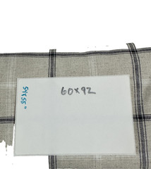 Unbranded Vintage Fabric 60”x 92″ Cotton Plaids Beige Black White