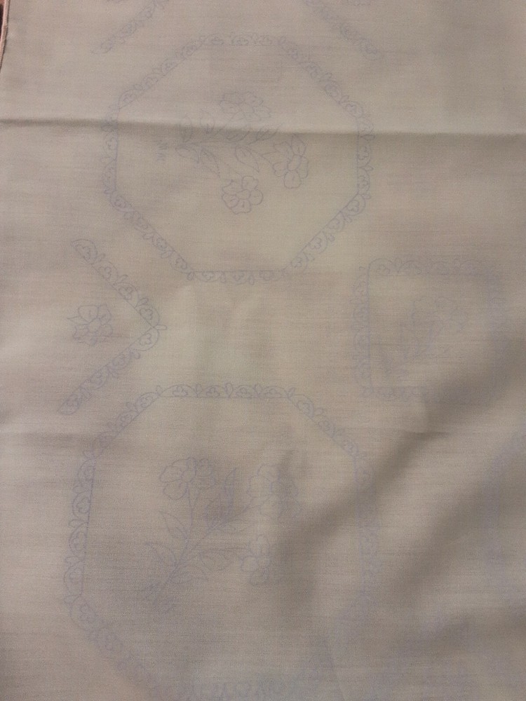 Fabric Light Green Tablecloth 52 X 52 With Some Floss needs done