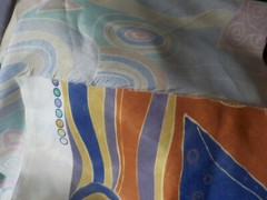 6 Yards 64 In Fabric Kravet Contract Swirl Abstract Multi Color Orange Blue Gold