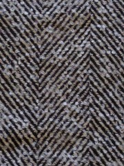 wool blend fabric 5+ yards LARGE HERRINGBONE TWEED black white 60 wide material