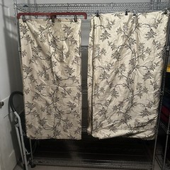 TWO HUGE PIECES OF POLO RALPH LAUREN PLAGE D’OR CHAMPAGNE RAW FABRIC 100″ X 95″