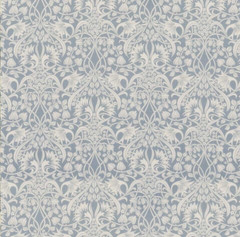 GP & J BAKER CURTAIN FABRIC DESIGN Fritillerie 6.4 METRES BLUE LINEN BLEND