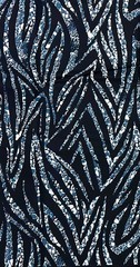 African Print Fabric/ Ankara – Black, Gray ‘Soul Song’ Design, YARD or WHOLESALE