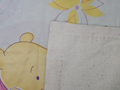 Vintage Disney Winnie the Pooh Cheater Quilt Fabric Panel – Backing 47″ x 36″