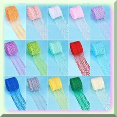 Vibrant Floral Polyester Lace Ribbon 15 Rolls