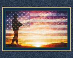 Defender Patriotic Panel Cotton Fabric