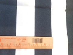 Black White Wide Stripe Home Decor Design Art Fabric 54″x 59″