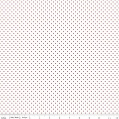 Fat Quarter Riley Blake Basics Swiss Dot (Printed) Red On White Quilt Cotton